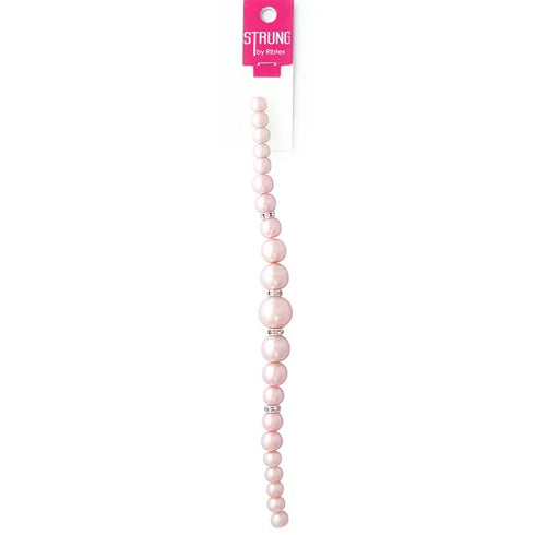 Glass Pearls & Rondelles Strung Beads (available in 8 colours)
